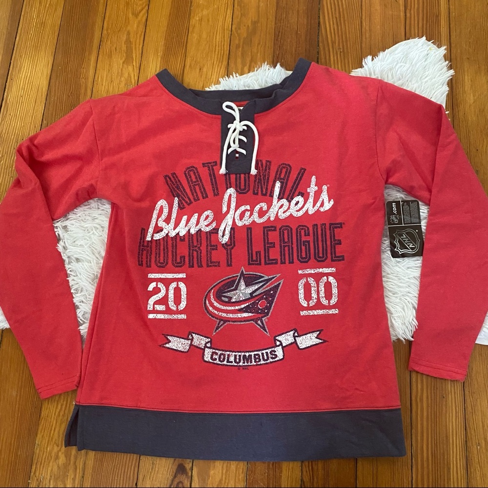 NHL Columbus Blue Jackets Women’s Lace-Up Sweatshirt